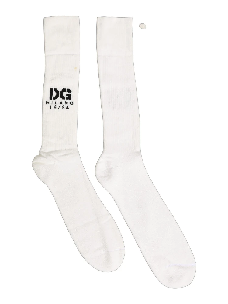 Men White Cotton Over The Calf Accessory Socks alternative