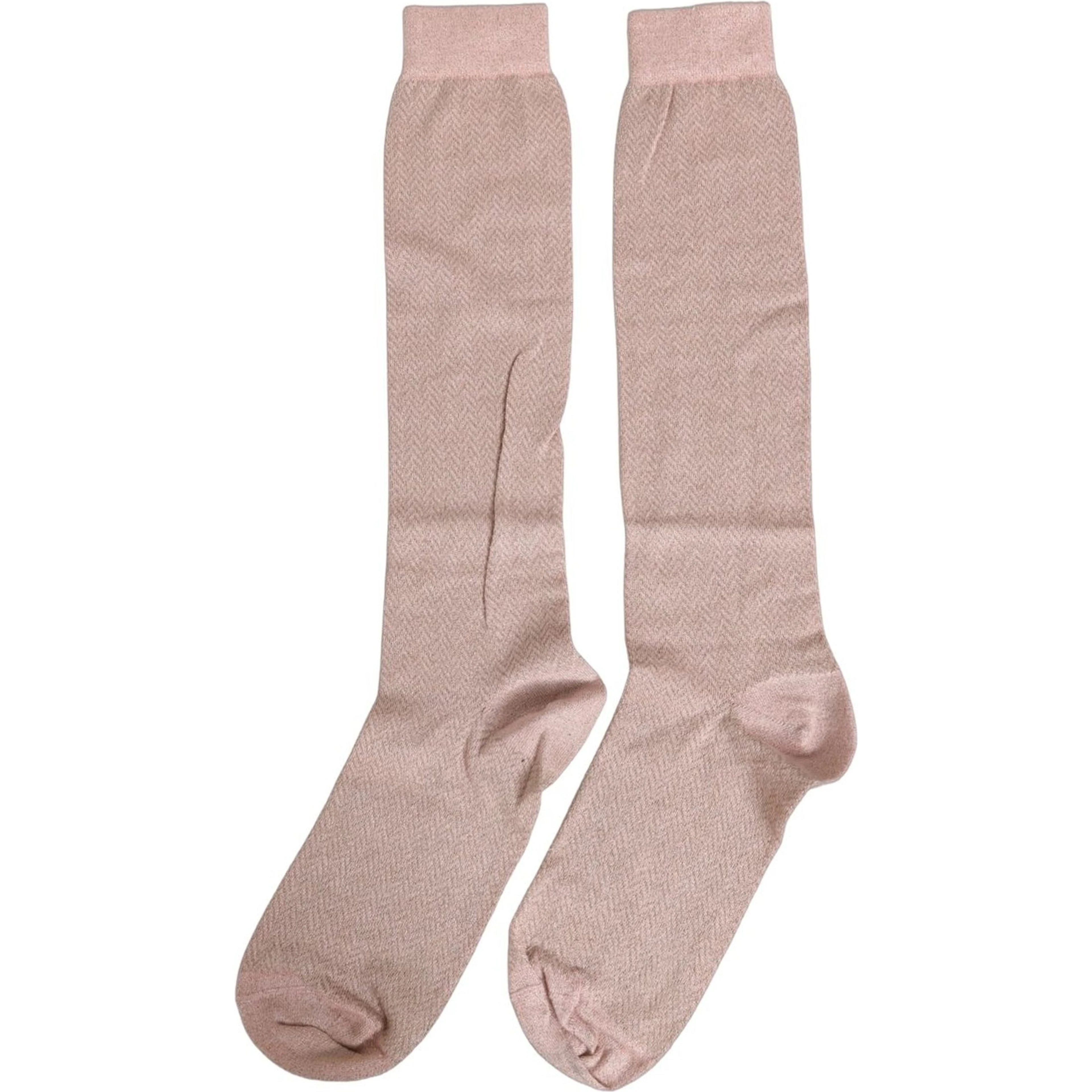 Light Pink Viscose Over The Calf Accessory Socks