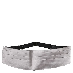 Gray Men 100% Silk Belt Waist Cummerbund