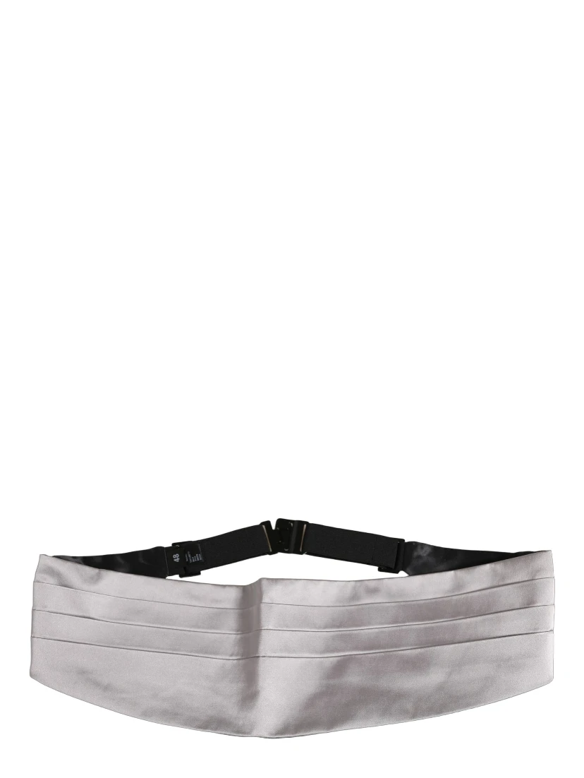 Gray Men 100% Silk Belt Waist Cummerbund