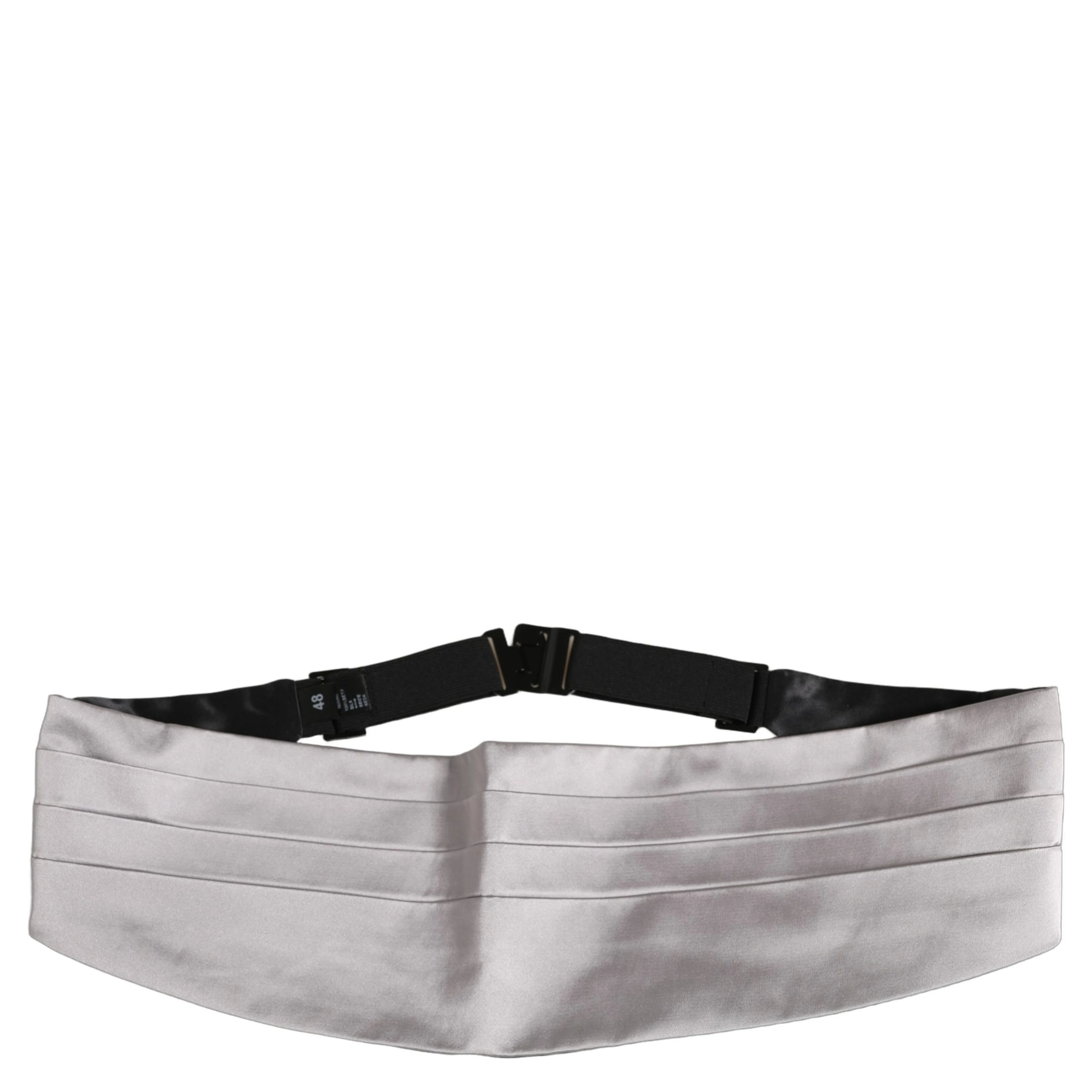 Gray Men 100% Silk Belt Waist Cummerbund