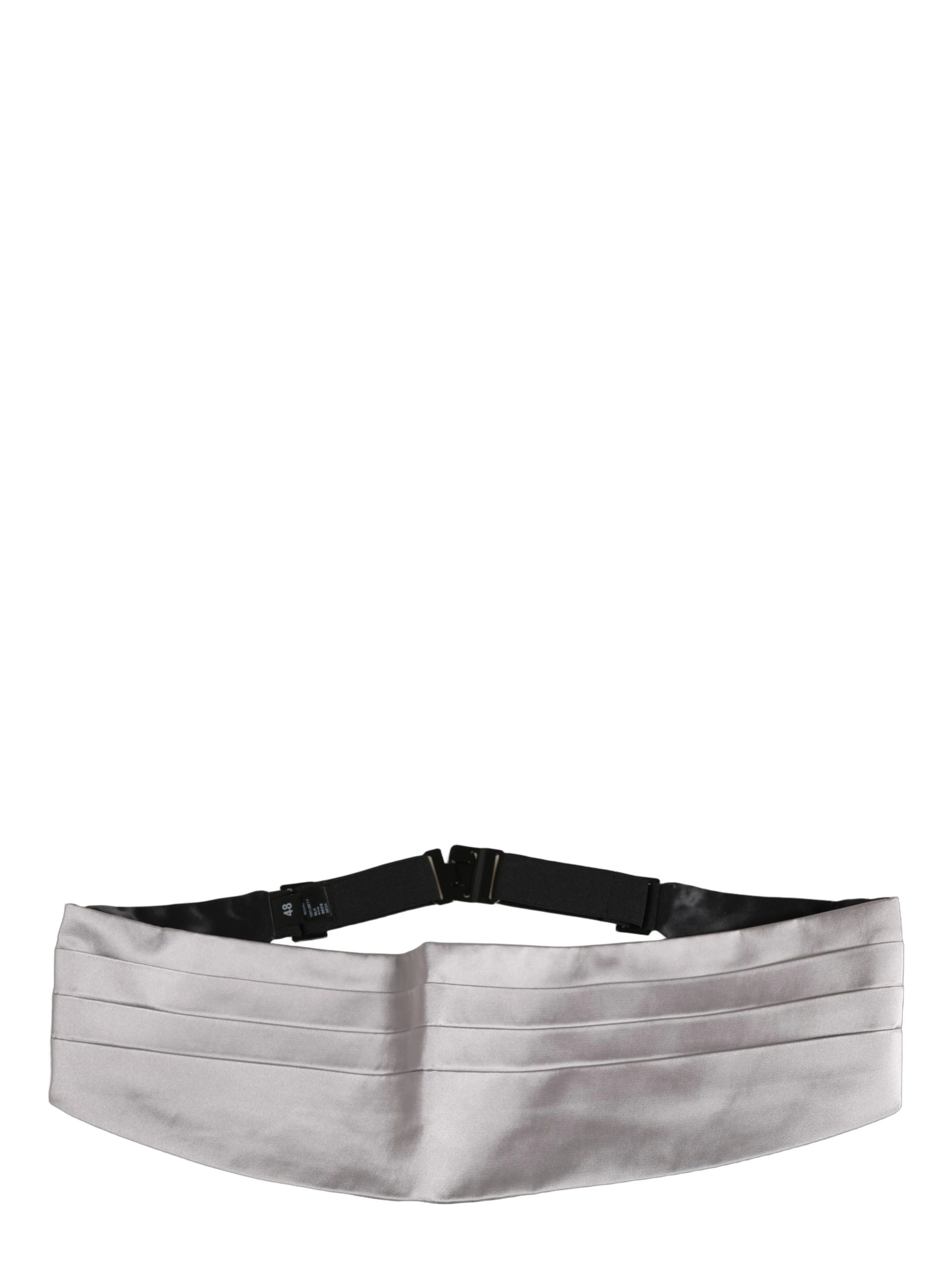 Gray Men 100% Silk Belt Waist Cummerbund