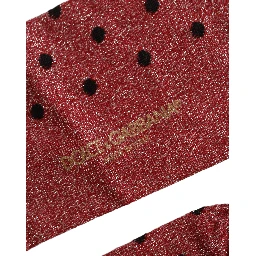 Maroon Polka Dot Over The Calf Accessory Socks