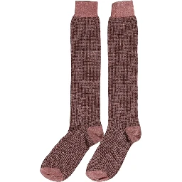 Dusty Pink Viscose Over The Calf Accessory Socks