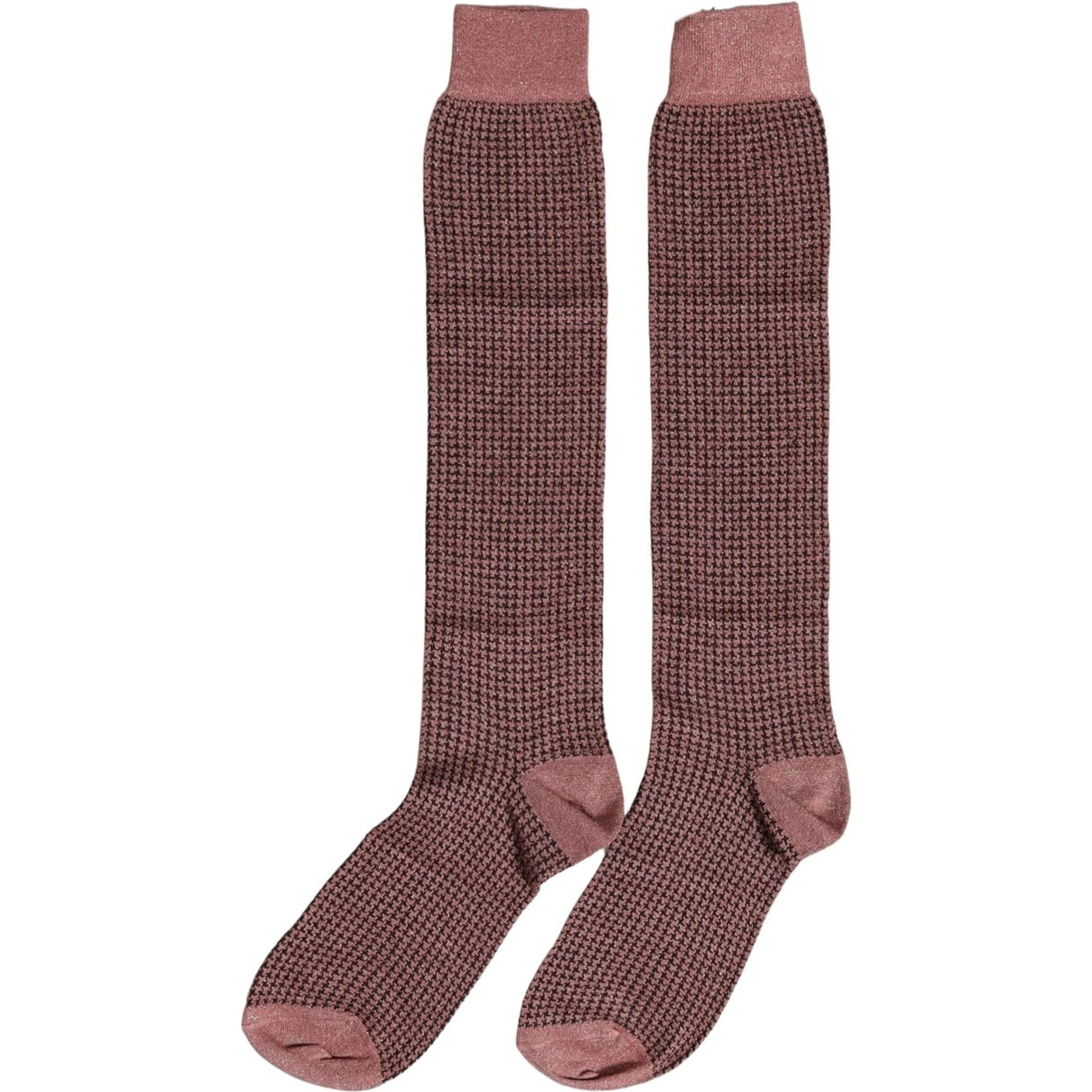 Dusty Pink Viscose Over The Calf Accessory Socks