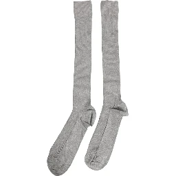 Men Gray Viscose Over The Calf Accessory Socks