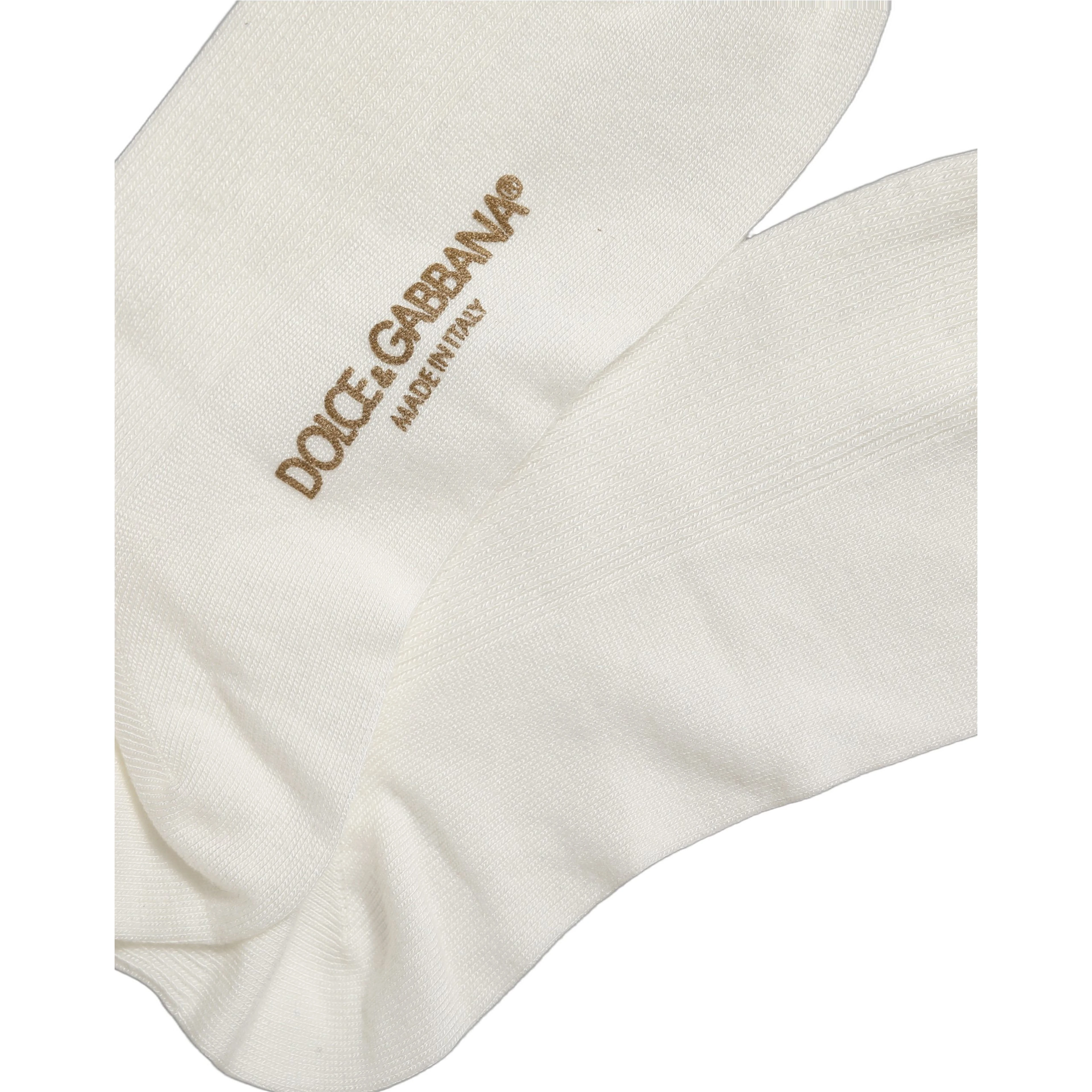 White Crown Embroidery Knee High Accessory Socks