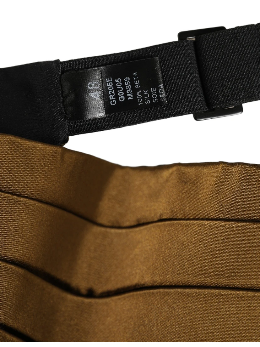 Brown Men 100% Silk Belt Waist Cummerbund