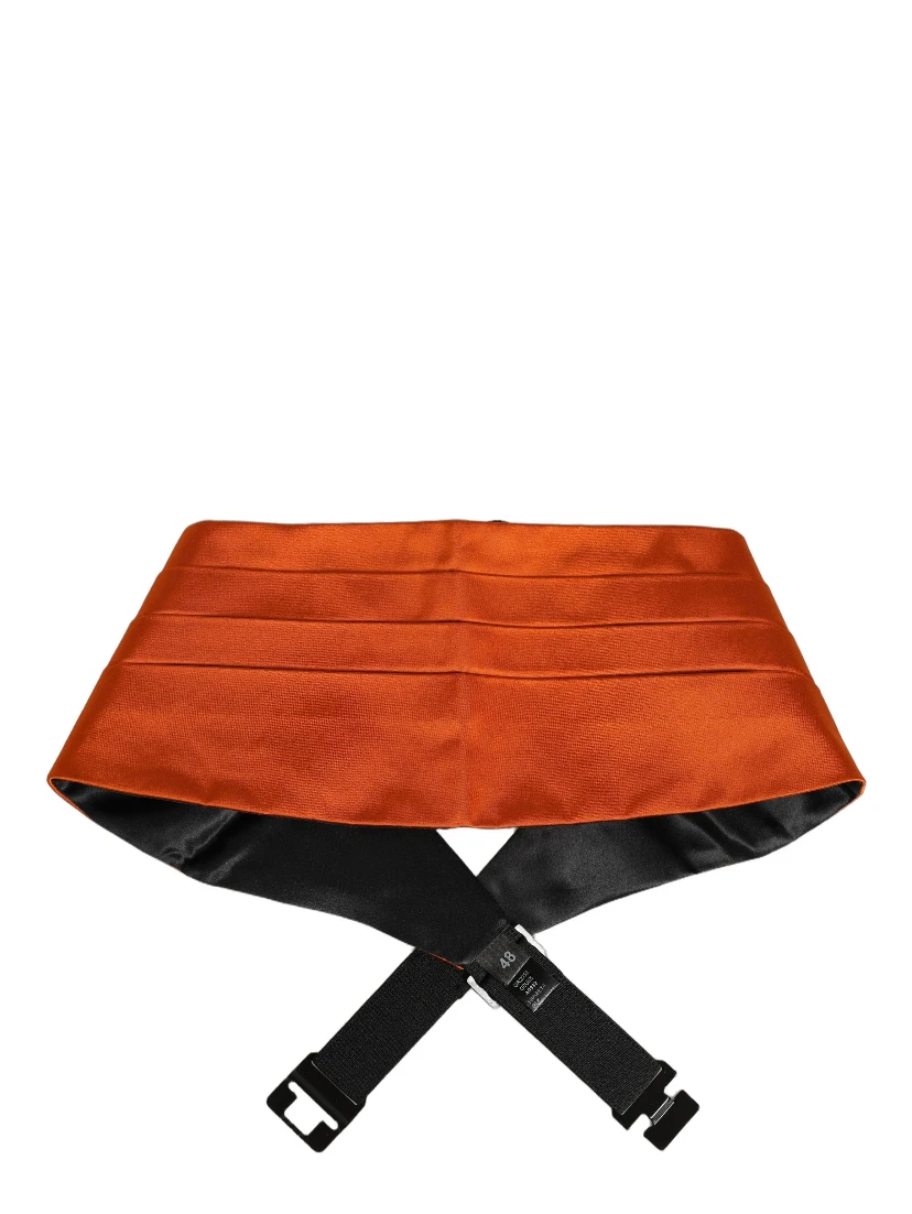Orange 100% Silk Belt Waist Cummerbund