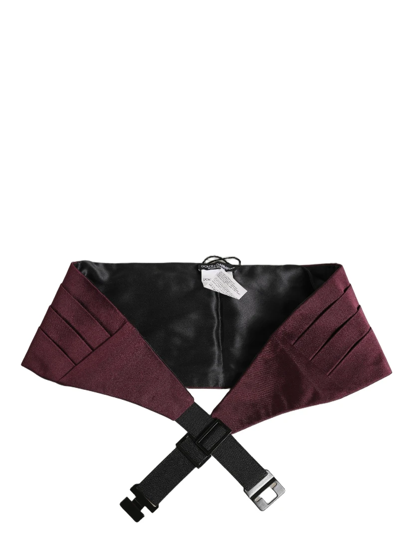 Maroon Men 100% Silk Belt Waist Cummerbund