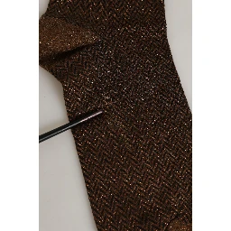 Men Brown Viscose Over The Calf Accessory Socks