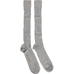 Men Gray Viscose Over The Calf Accessory Socks
