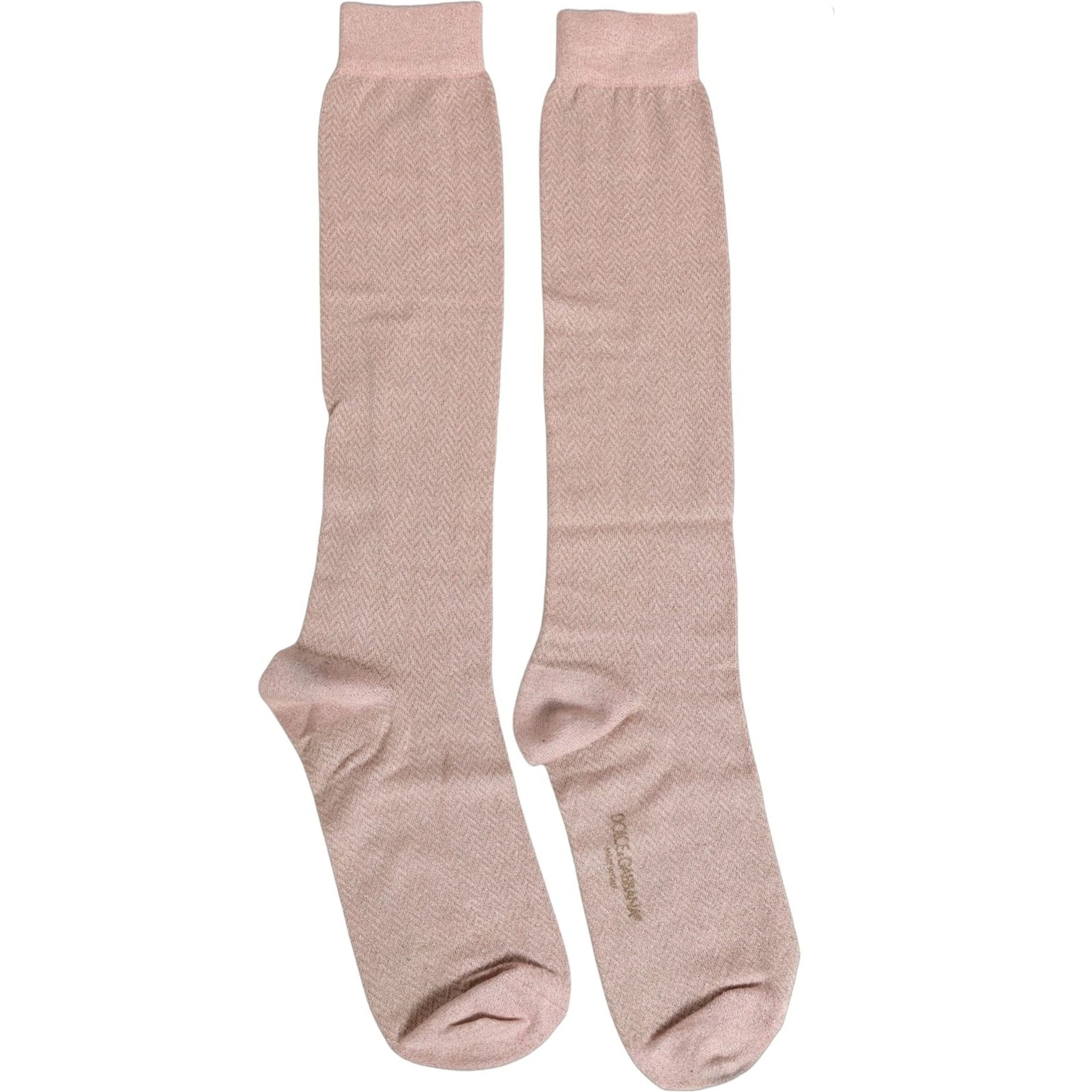 Light Pink Viscose Over The Calf Accessory Socks