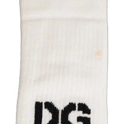 Men White Cotton Over The Calf Accessory Socks