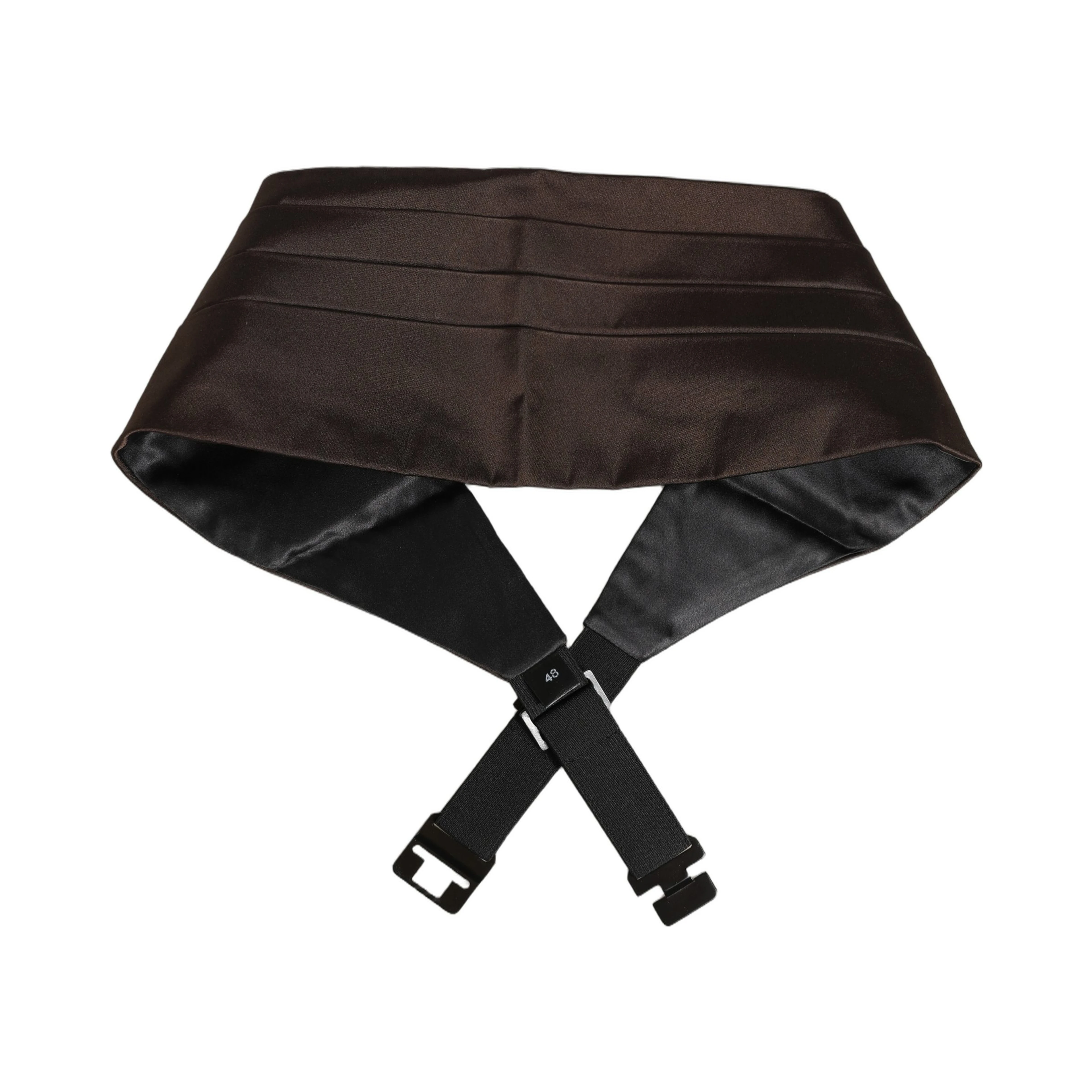 Dark Brown 100% Silk Belt Waist Cummerbund