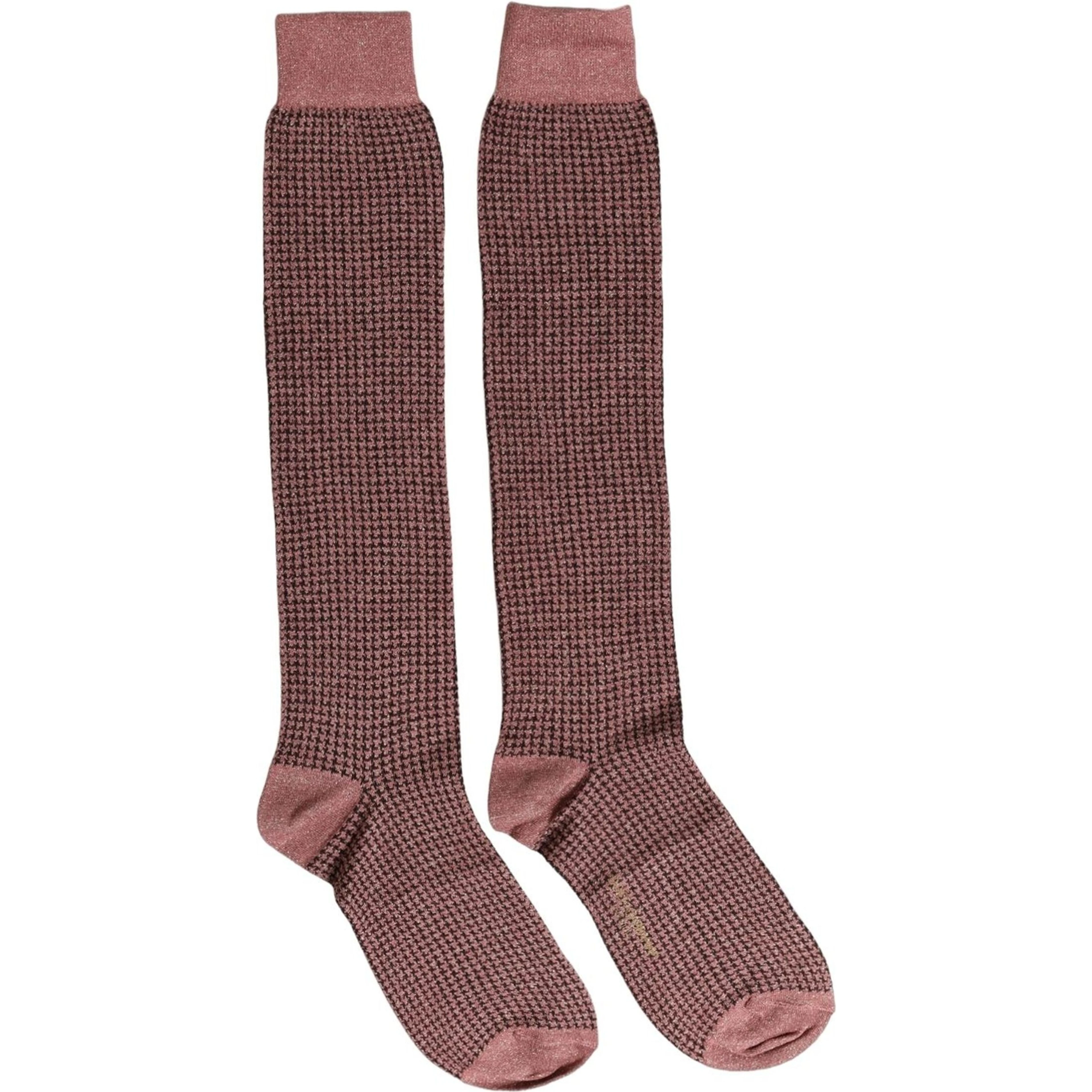 Dusty Pink Viscose Over The Calf Accessory Socks