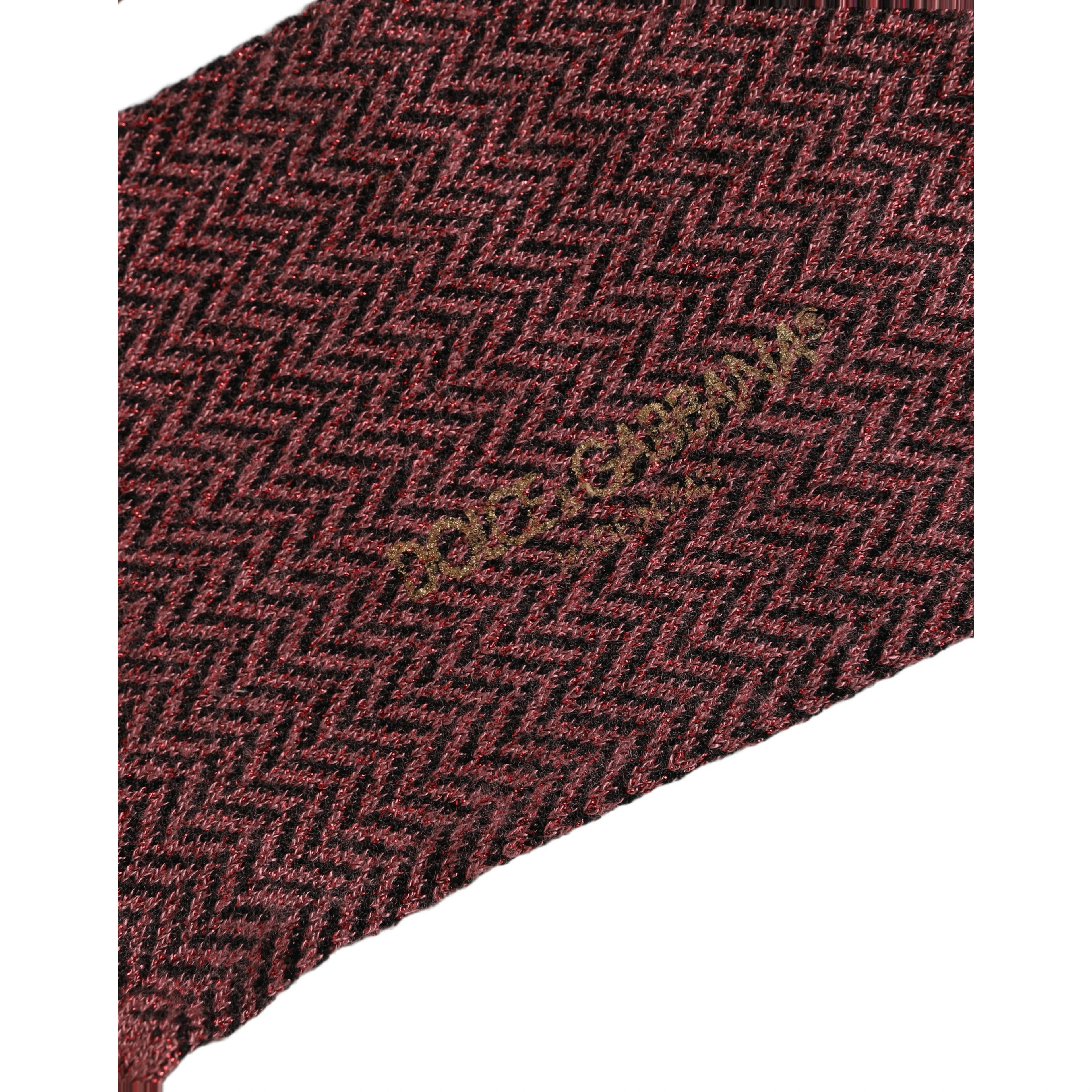 Burgundy Viscose Over The Calf Accessory Socks