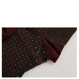 Maroon Dotted Wool Over The Calf Accessory Socks