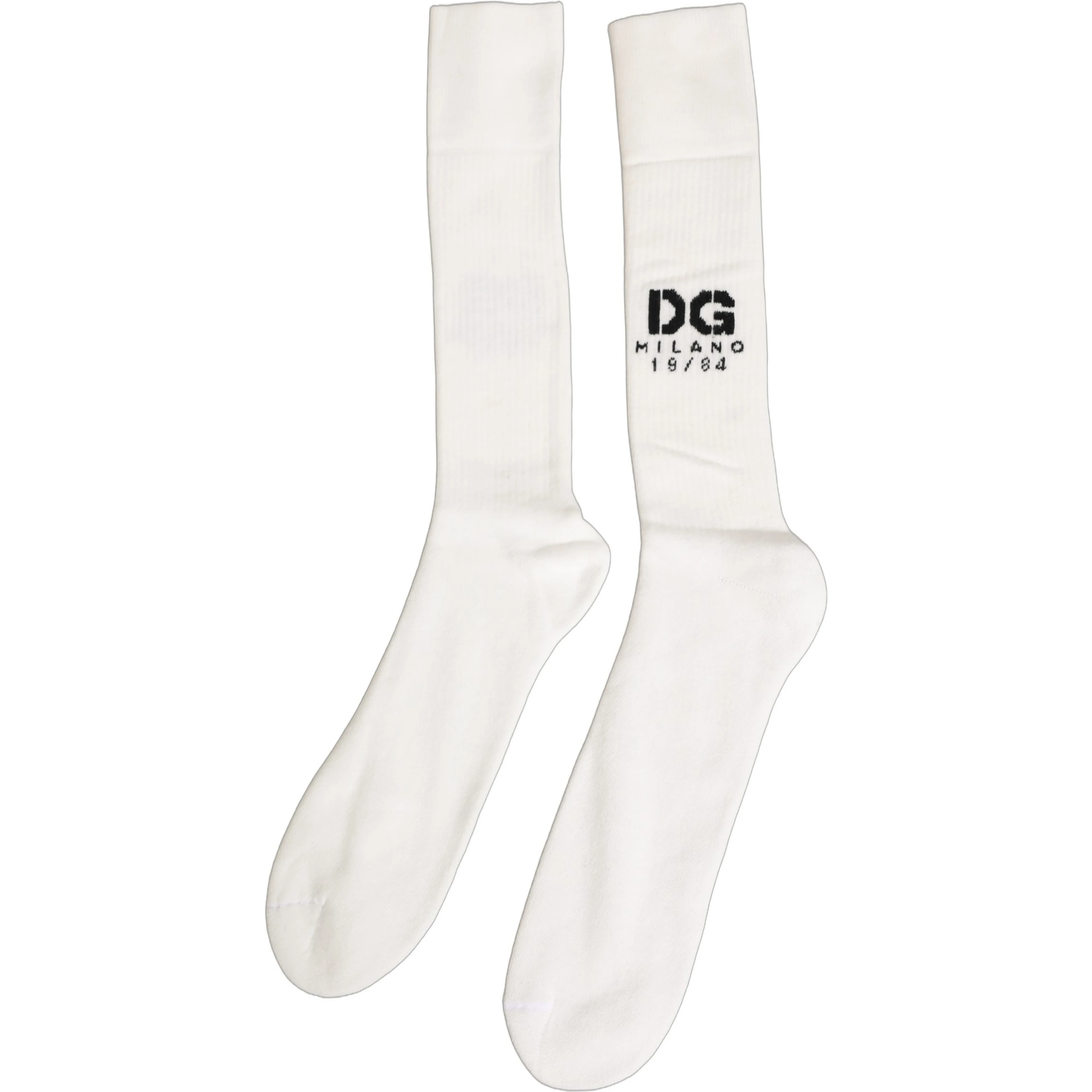 Men White Cotton Over The Calf Accessory Socks