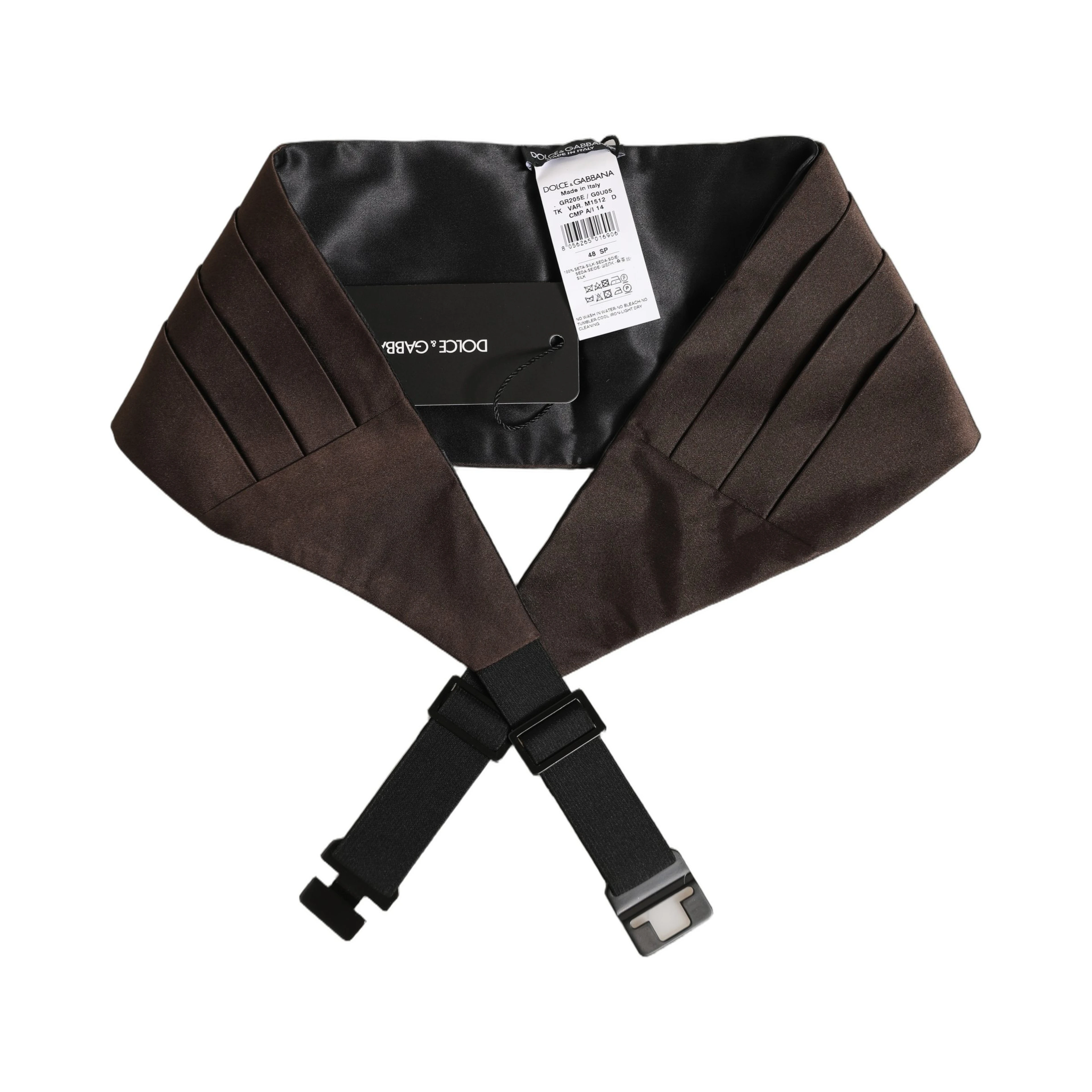 Dark Brown 100% Silk Belt Waist Cummerbund