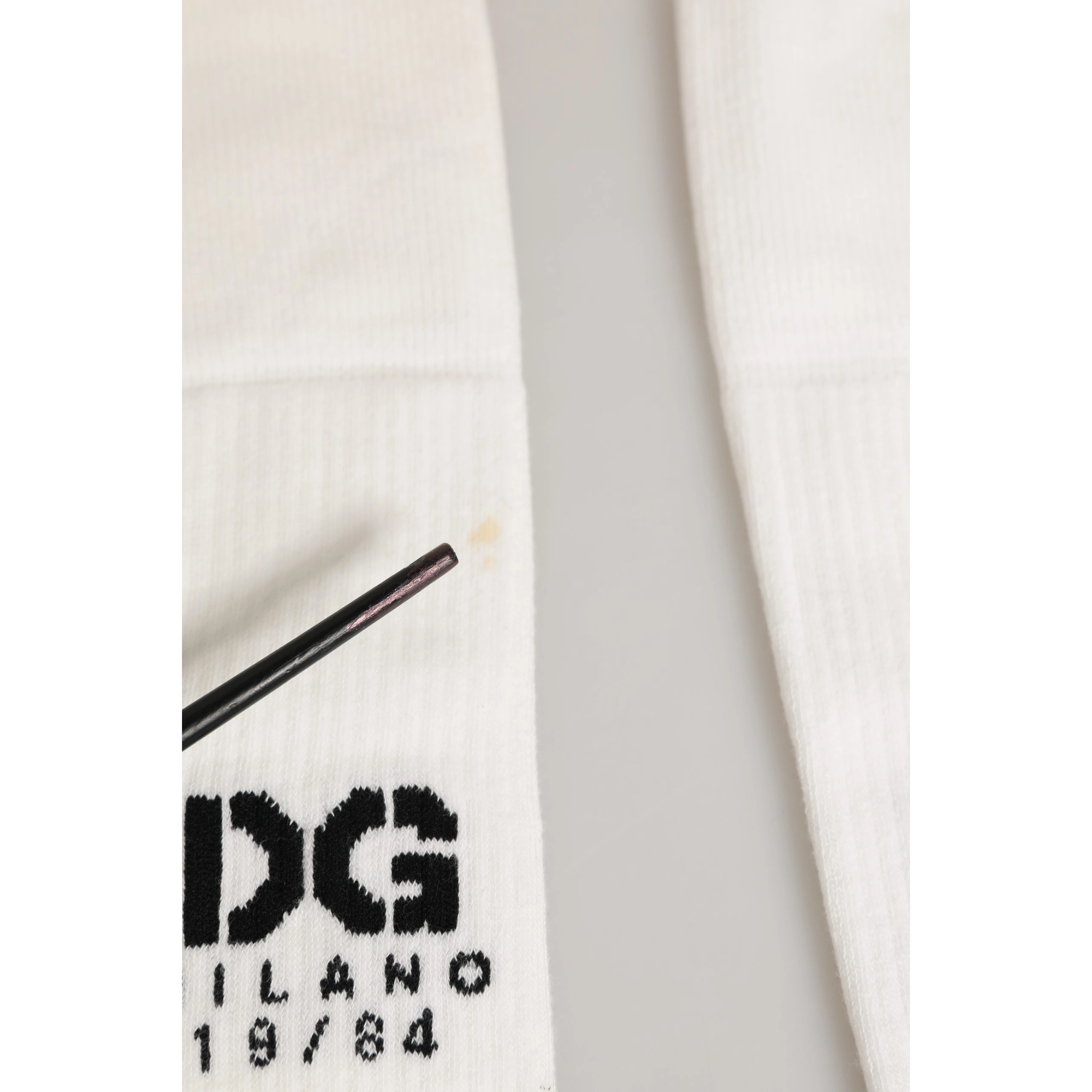 Men White Cotton Over The Calf Accessory Socks