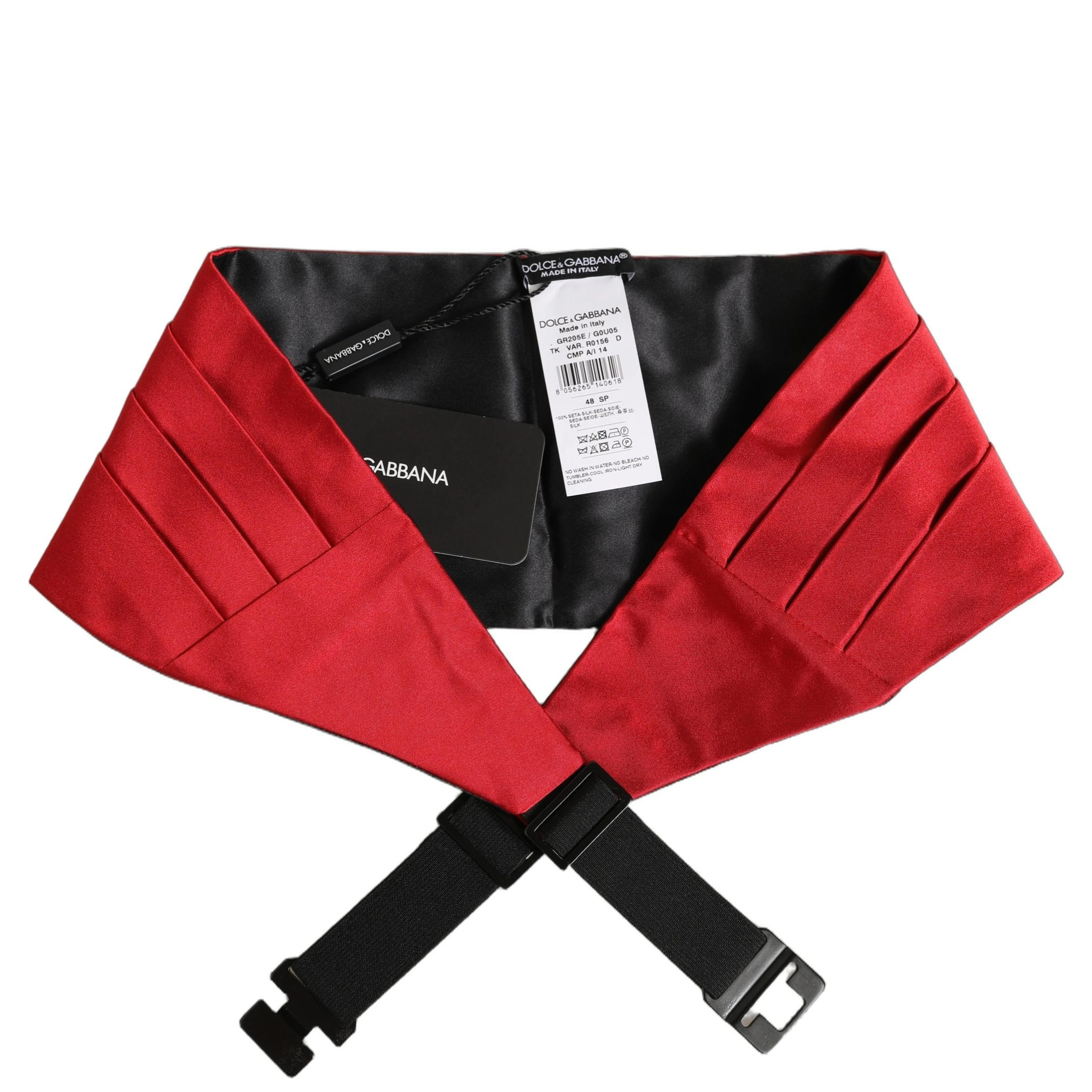 Red Men 100% Silk Belt Waist Cummerbund