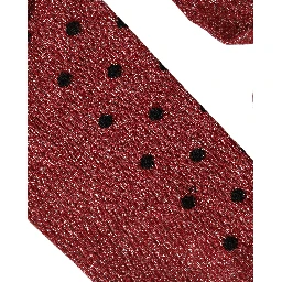 Maroon Polka Dot Over The Calf Accessory Socks