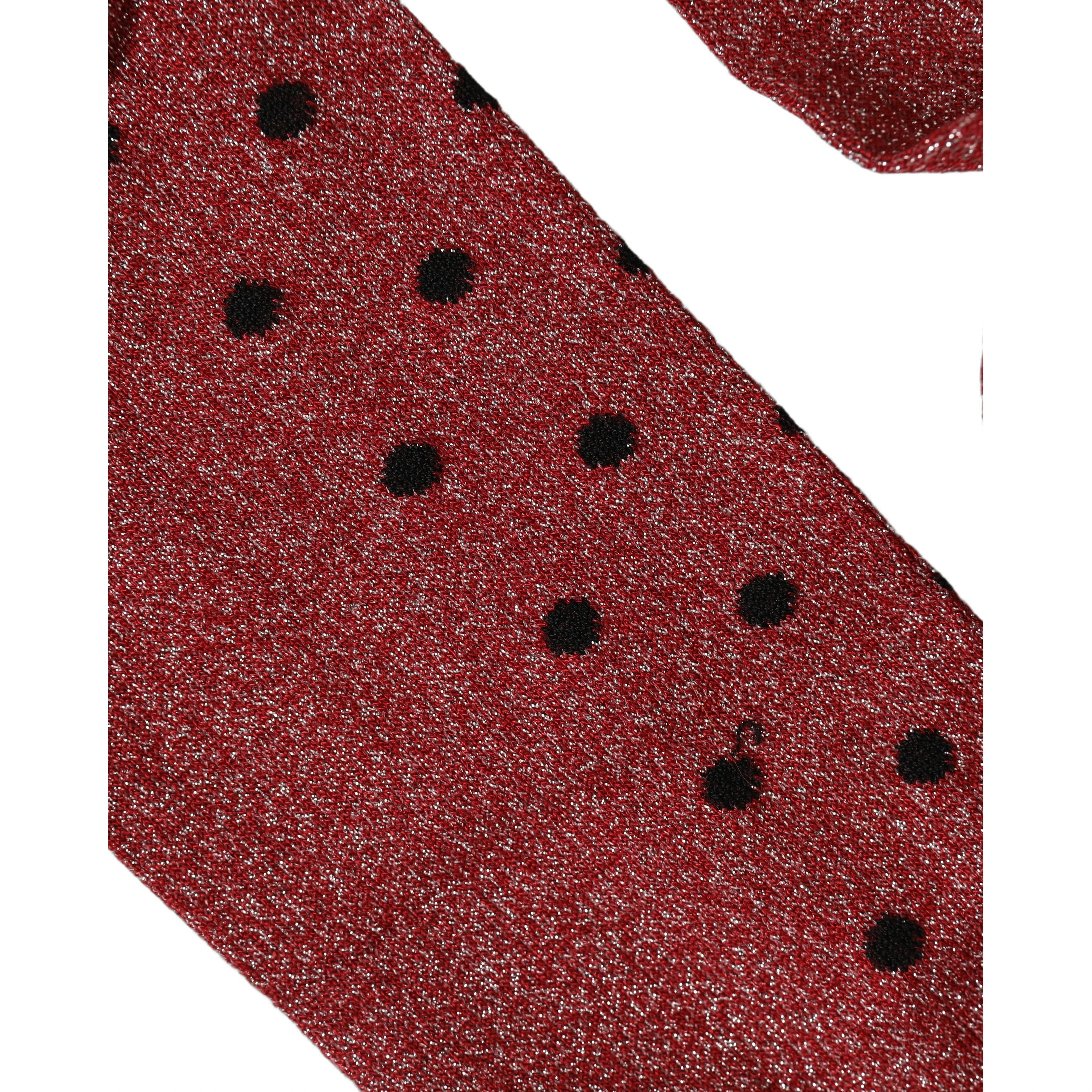 Maroon Polka Dot Over The Calf Accessory Socks