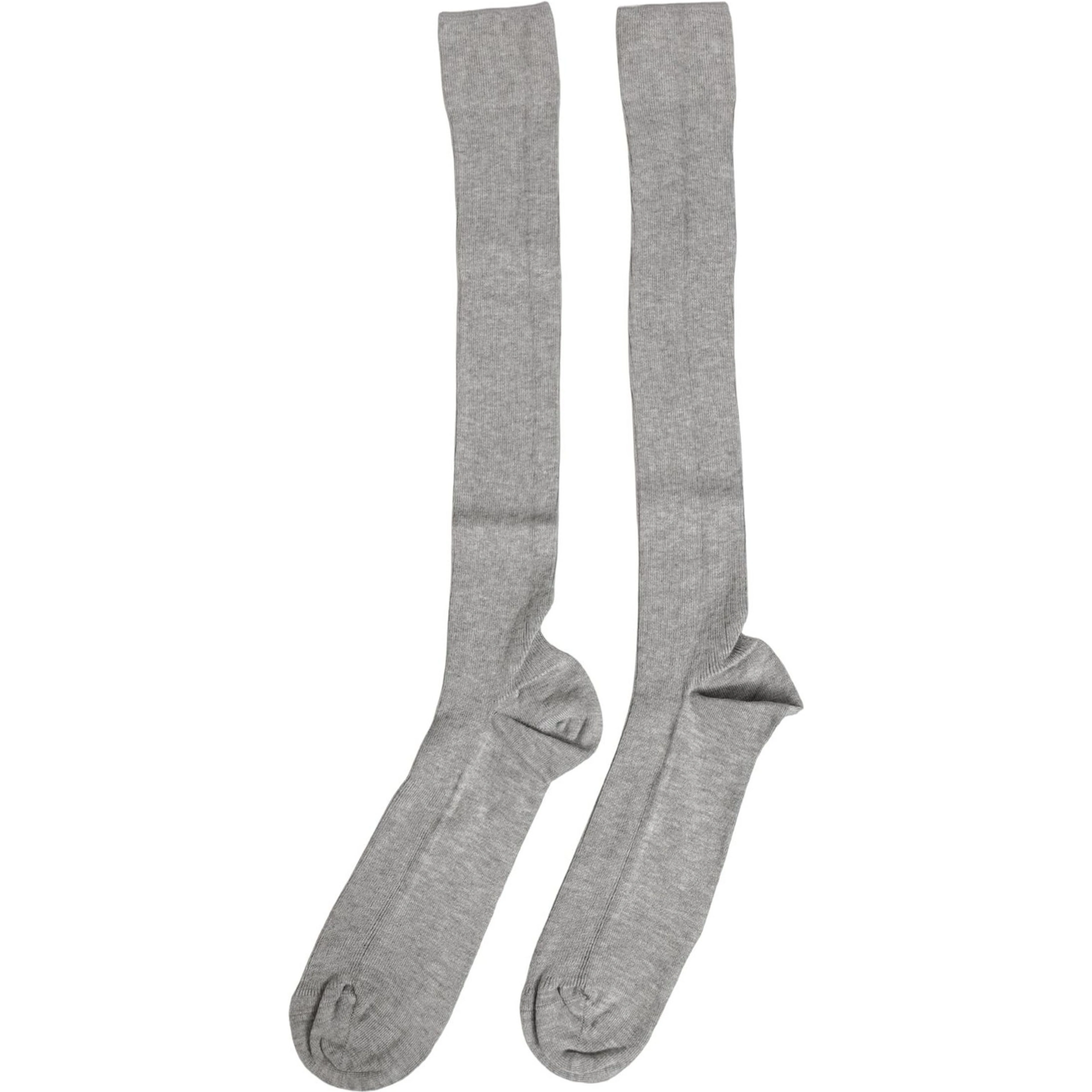 Men Gray Viscose Over The Calf Accessory Socks