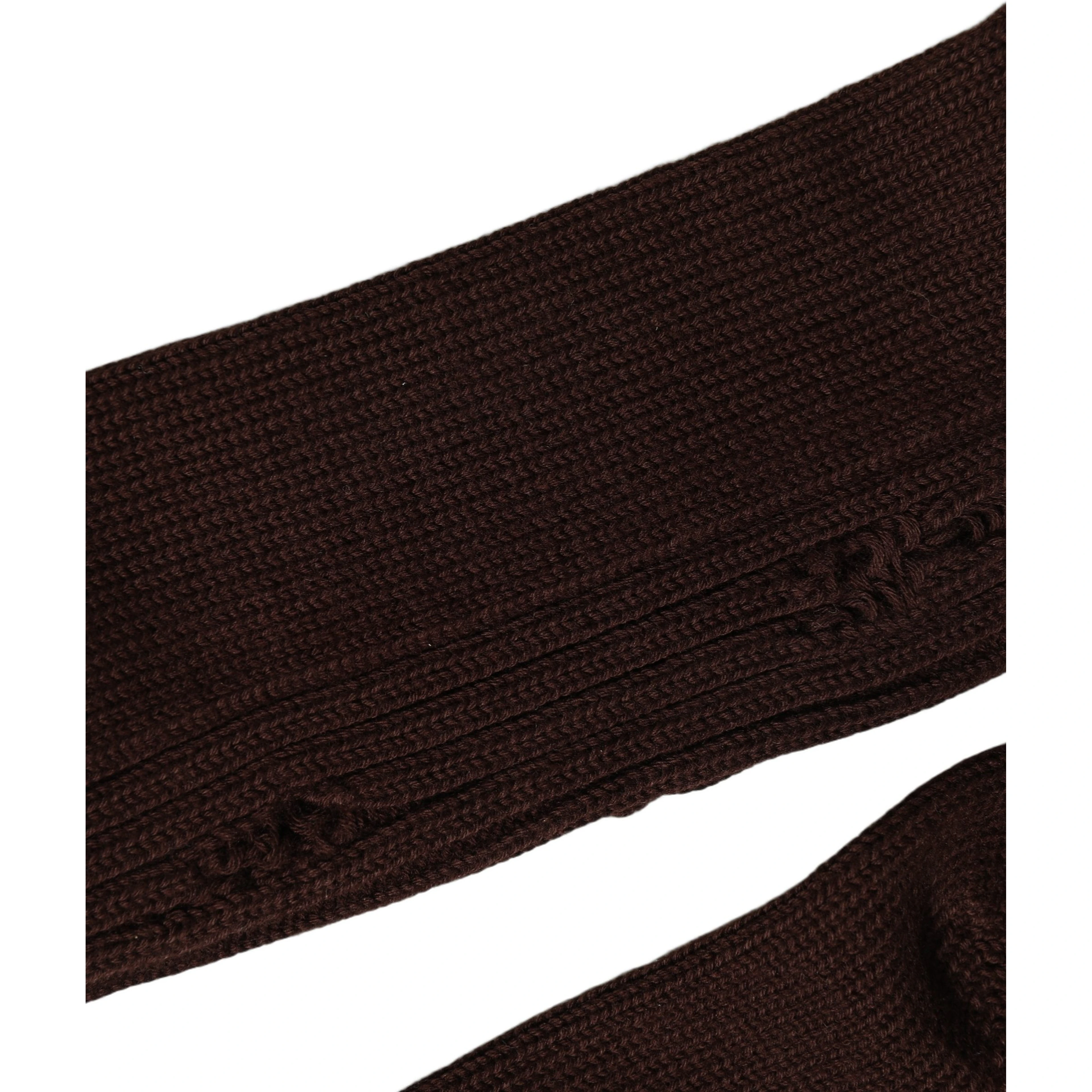 Dark Brown Cotton Distressed Mid Calf Accessory Socks