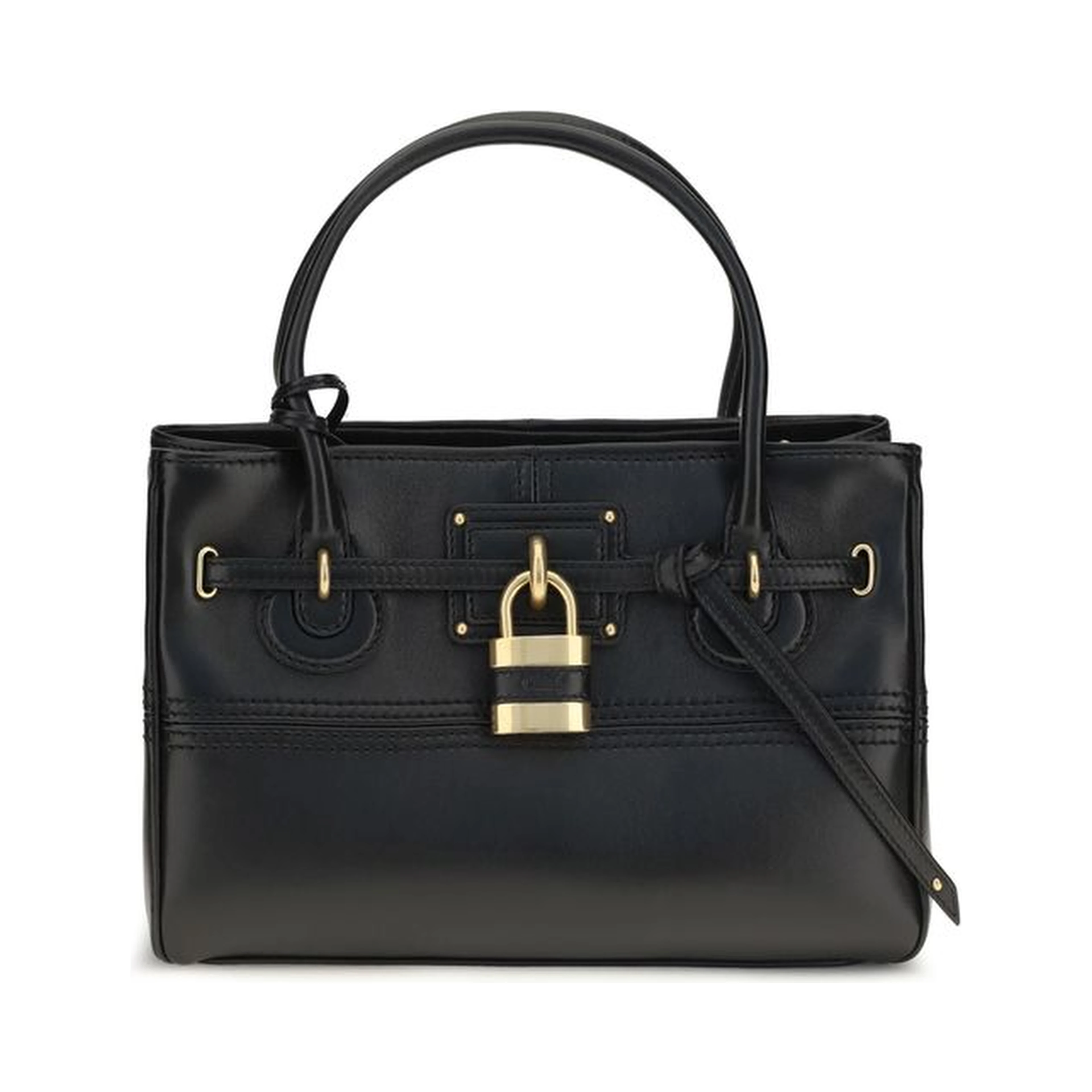 Black Buffalo Leather Shoulder Bag