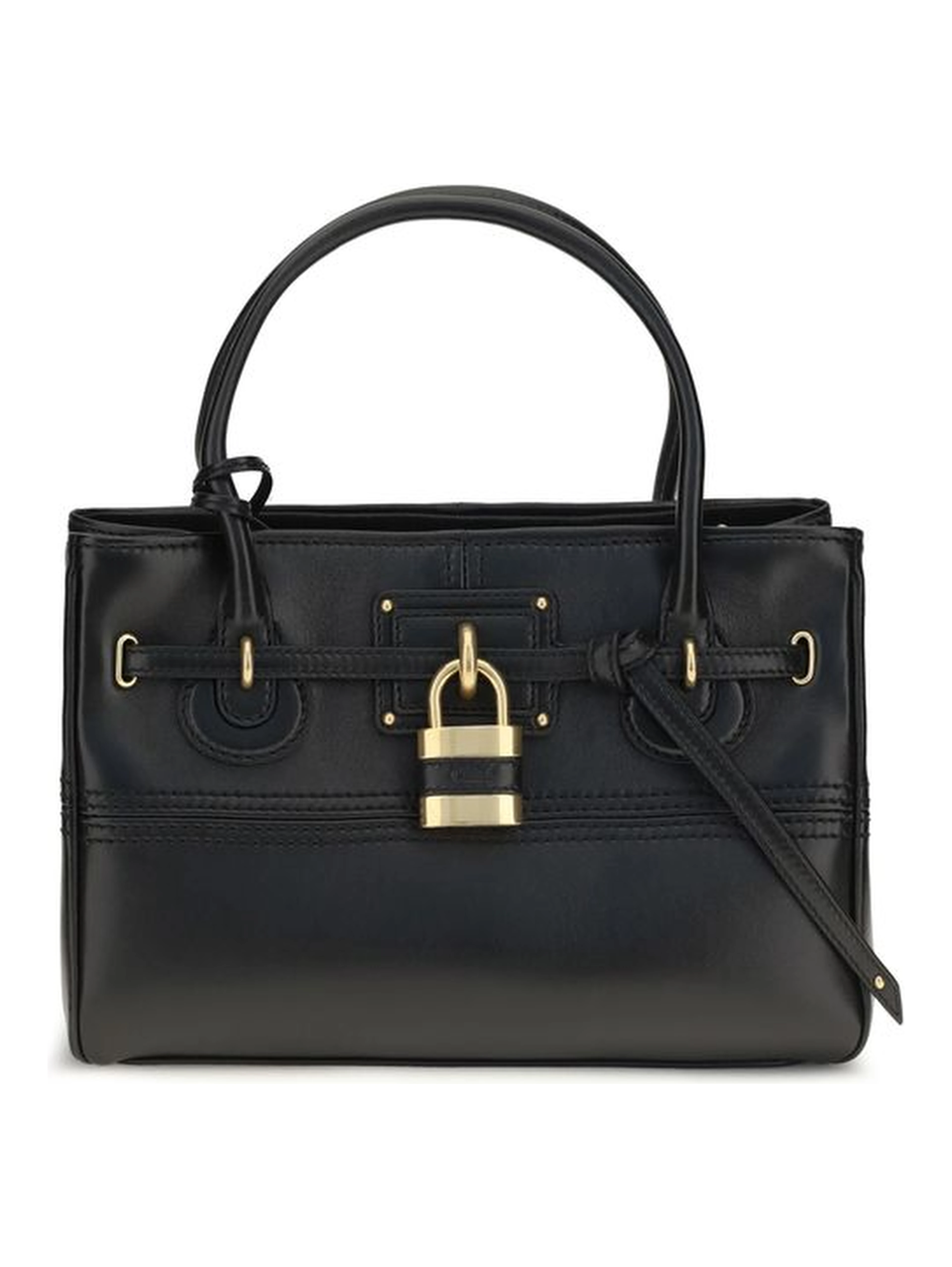 Black Buffalo Leather Shoulder Bag