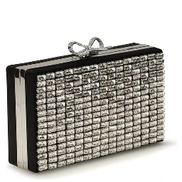 Silver Glass Clutch Bag