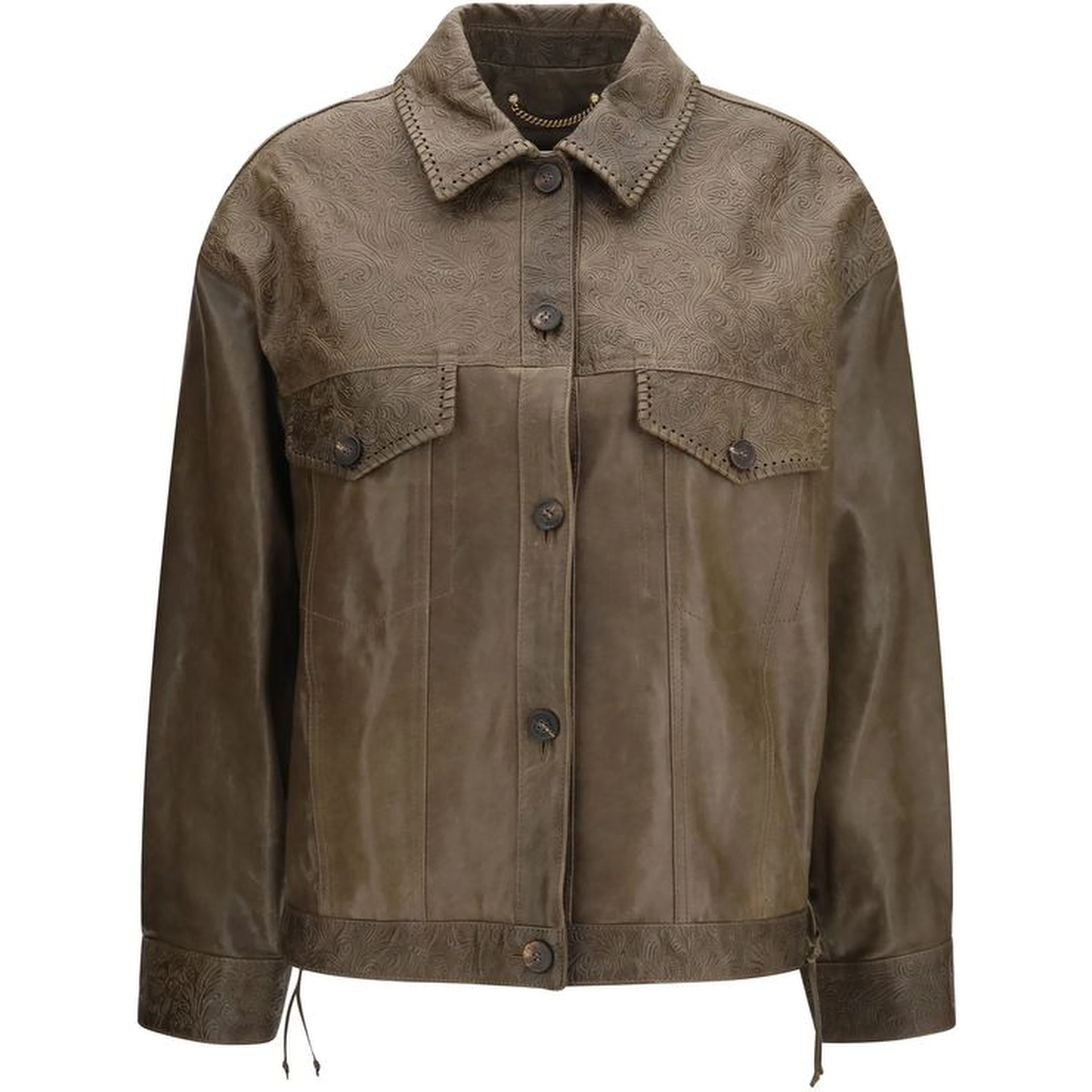 Brown Calf Leather Bos Taurus Leather Jacket