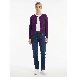 Purple Cashmere Cardigan