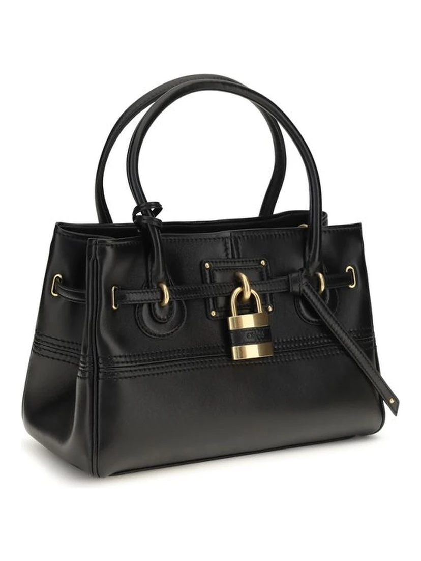 Black Buffalo Leather Shoulder Bag