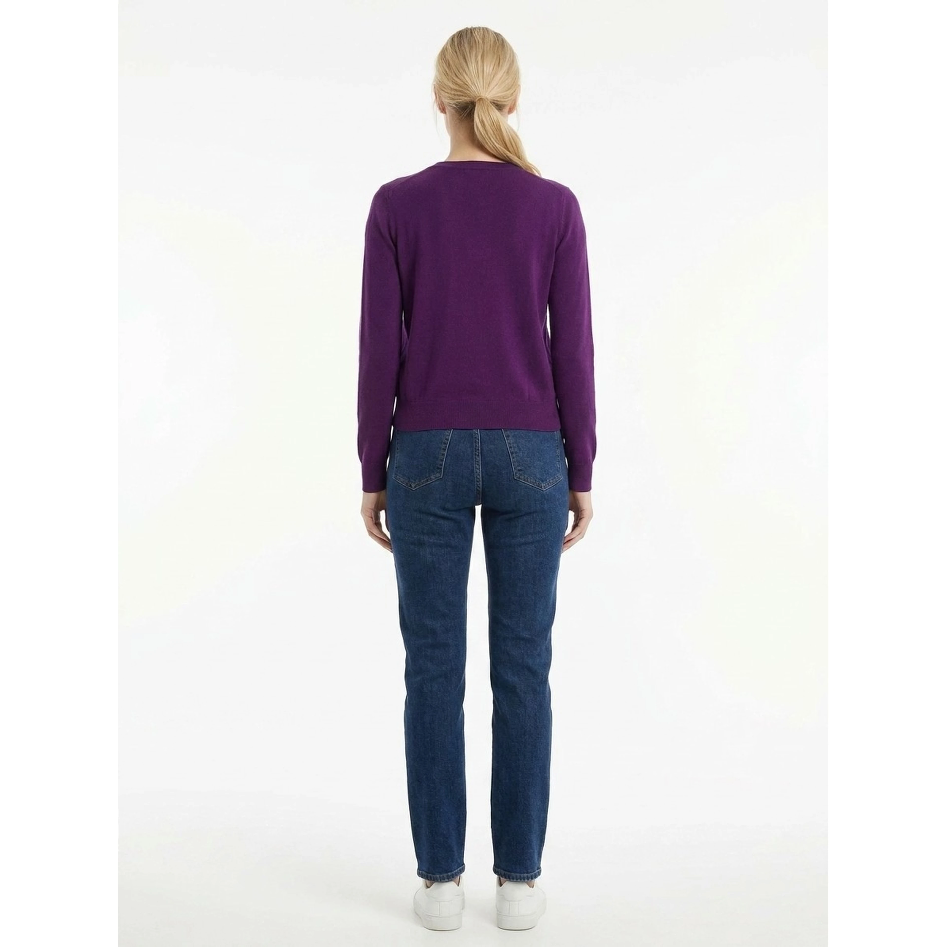 Purple Cashmere Cardigan