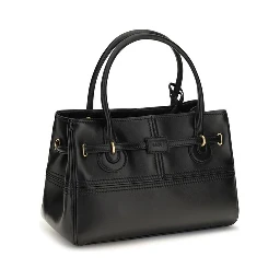 Black Buffalo Leather Shoulder Bag