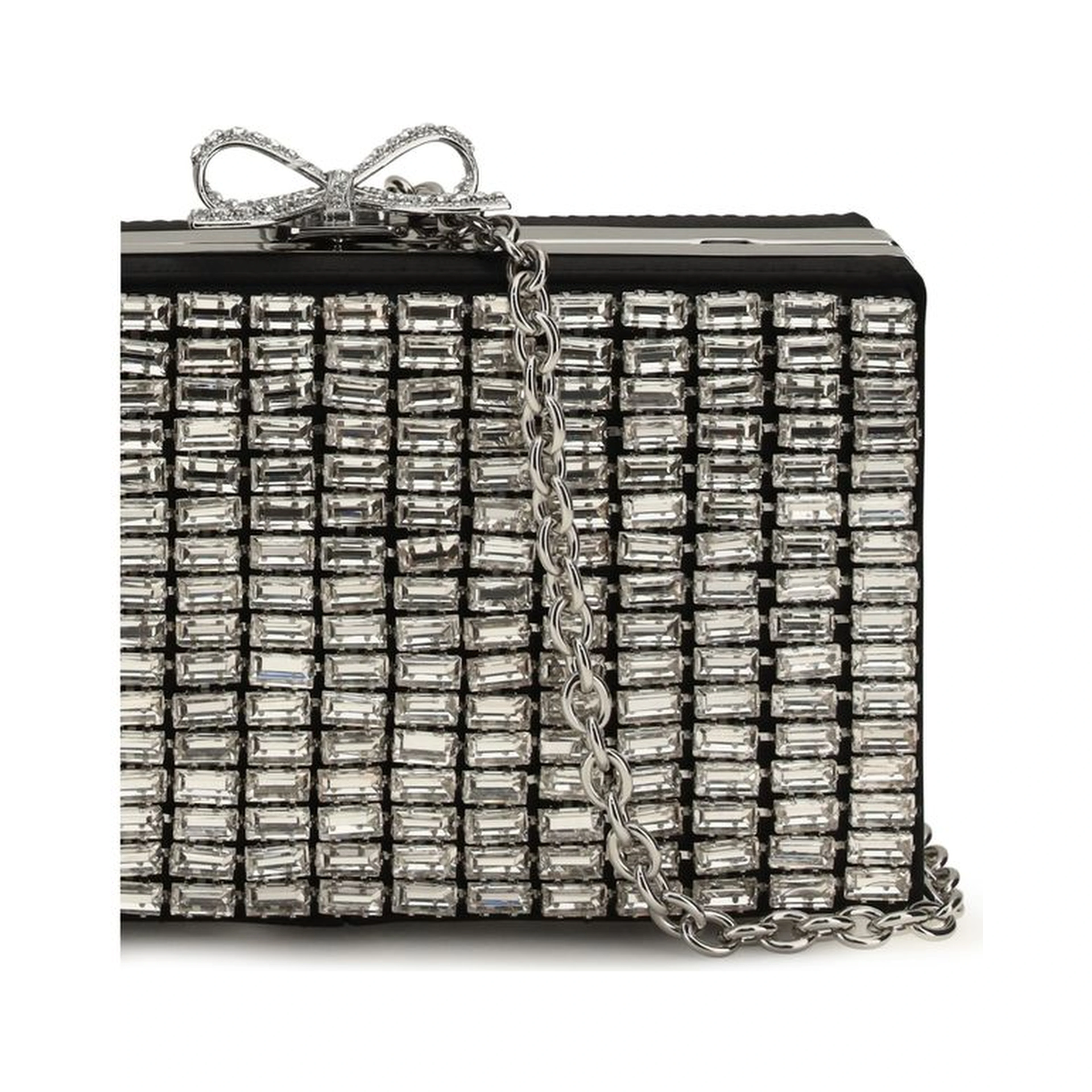 Silver Glass Clutch Bag