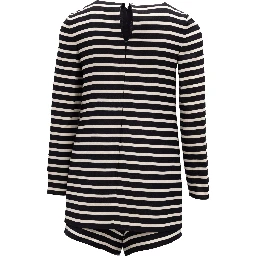 Black and White Striped Romper