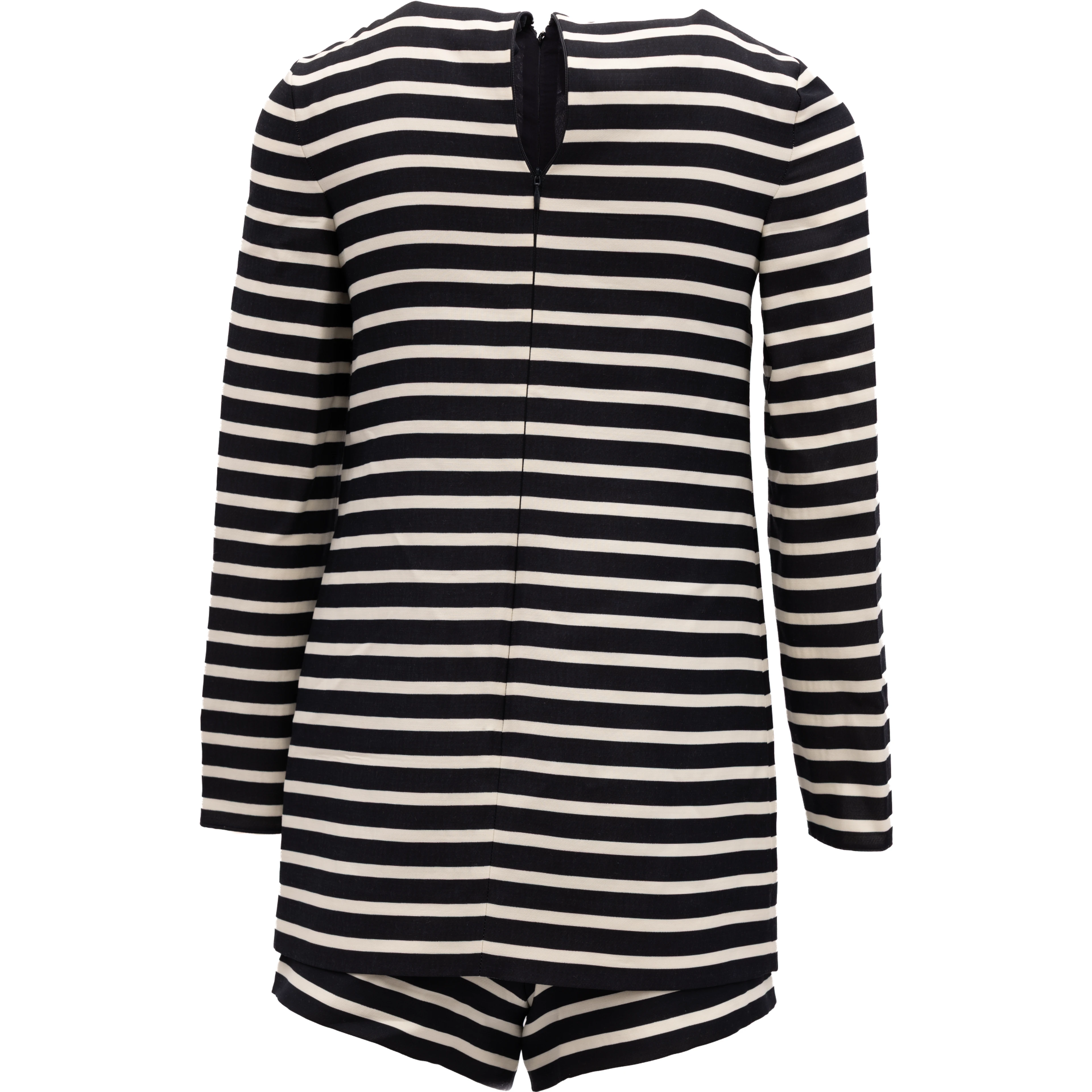 Black and White Striped Romper