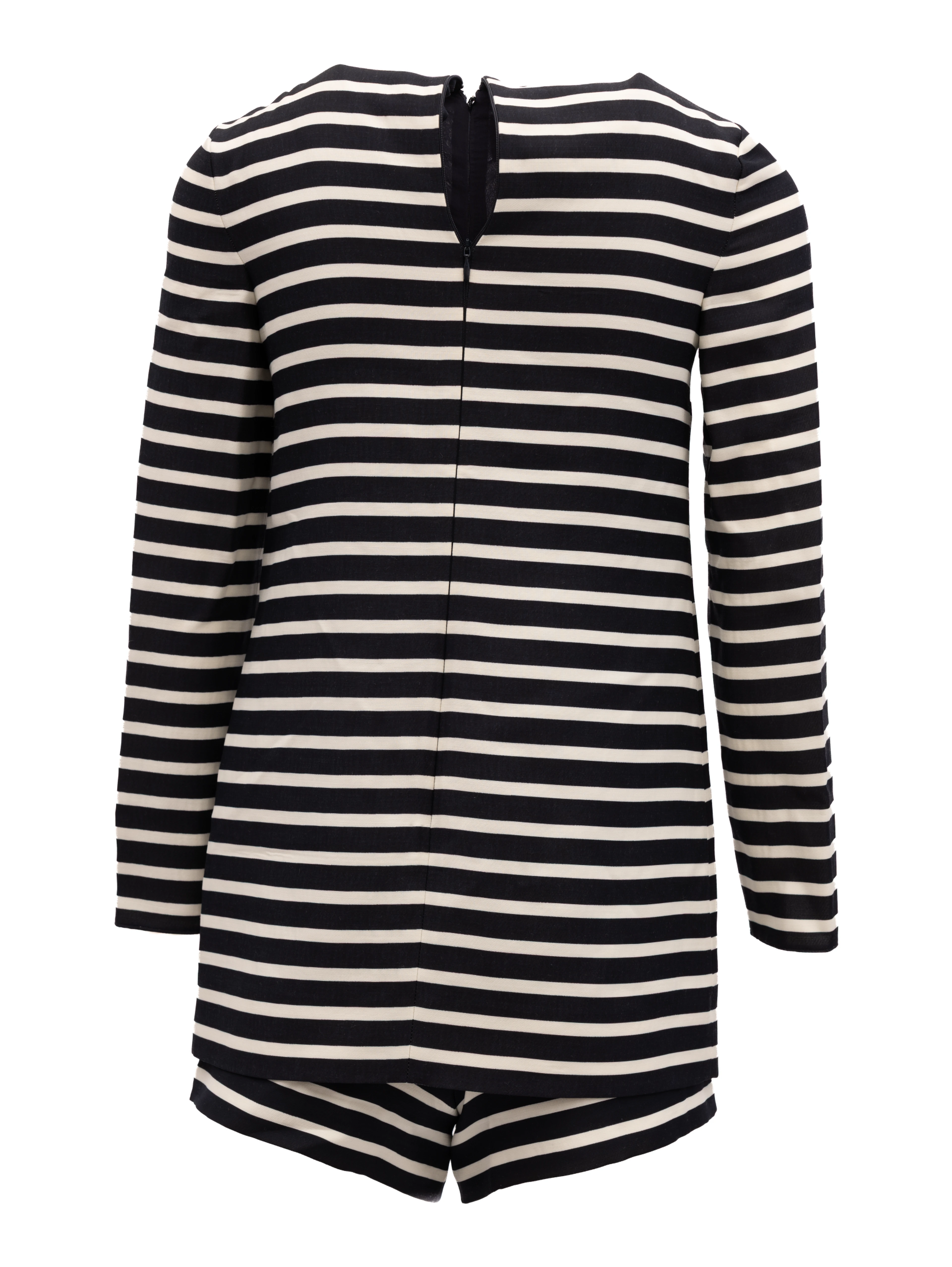 Black and White Striped Romper