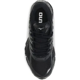 Black Fabric Athletic Sneakers