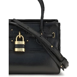 Black Buffalo Leather Shoulder Bag