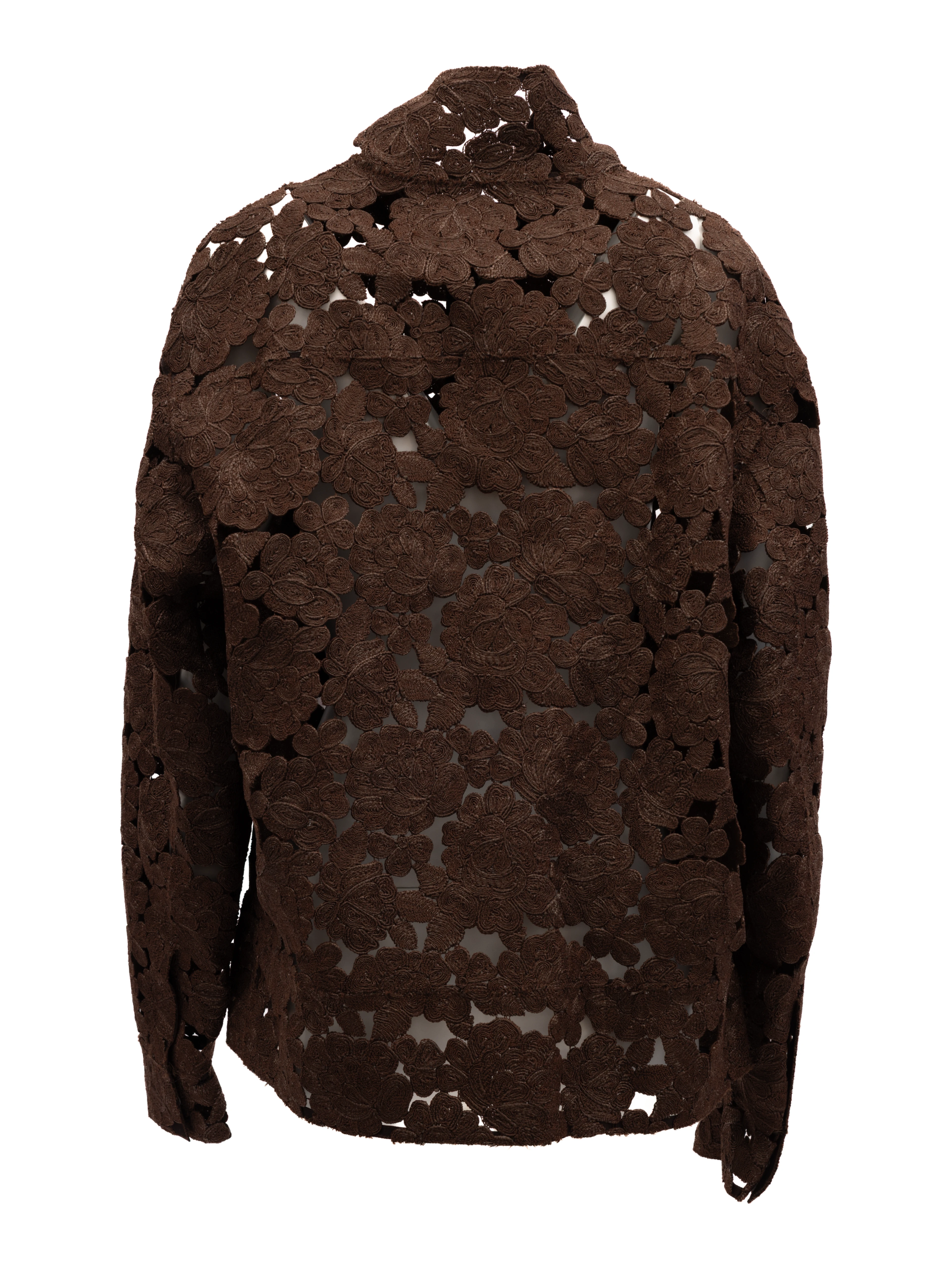 Brown Floral Lace Jacket