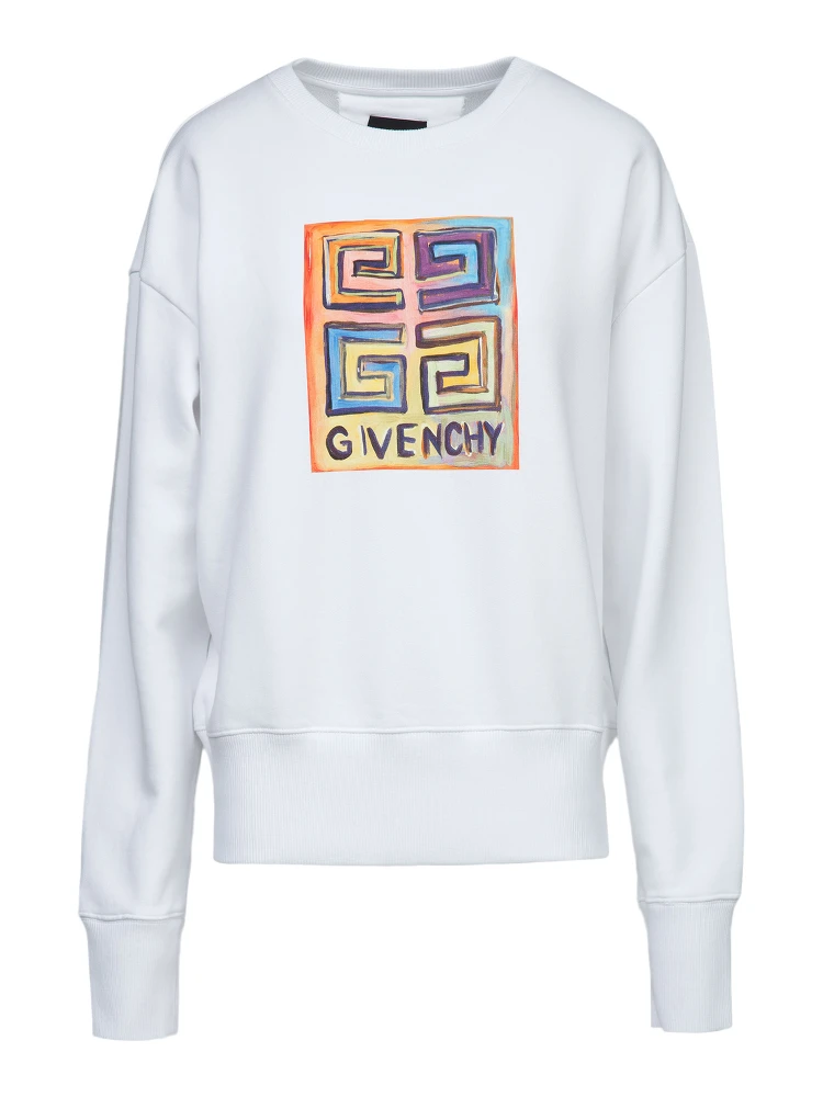 White Cotton Sweatshirt