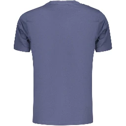 Blue Cotton Men's T-Shirt