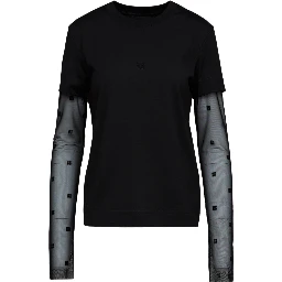 Black Cotton Long Sleeve T-Shirt