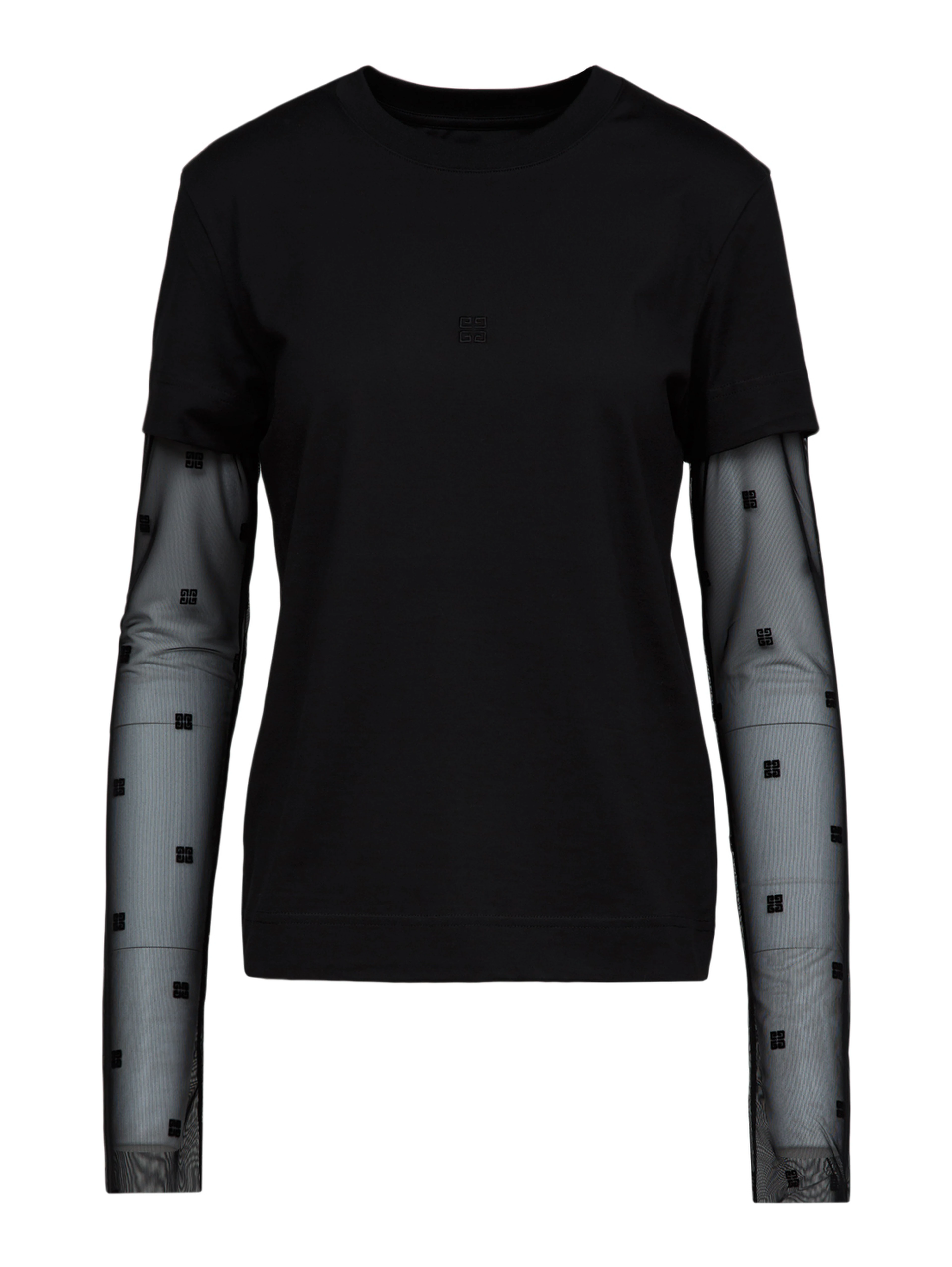 Black Cotton Long Sleeve T-Shirt