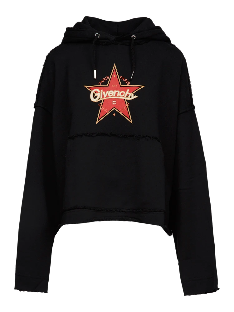Black Cotton Hoodie